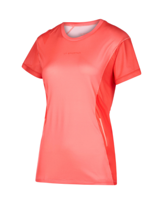 Dámske tričko LA SPORTIVA Resolute T-Shirt W - flamingo/cherry tomato