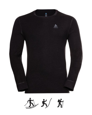 Pánske tričko ODLO BL TOP Crew neck l/s MERINO 260  M